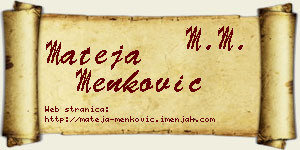 Mateja Menković vizit kartica
